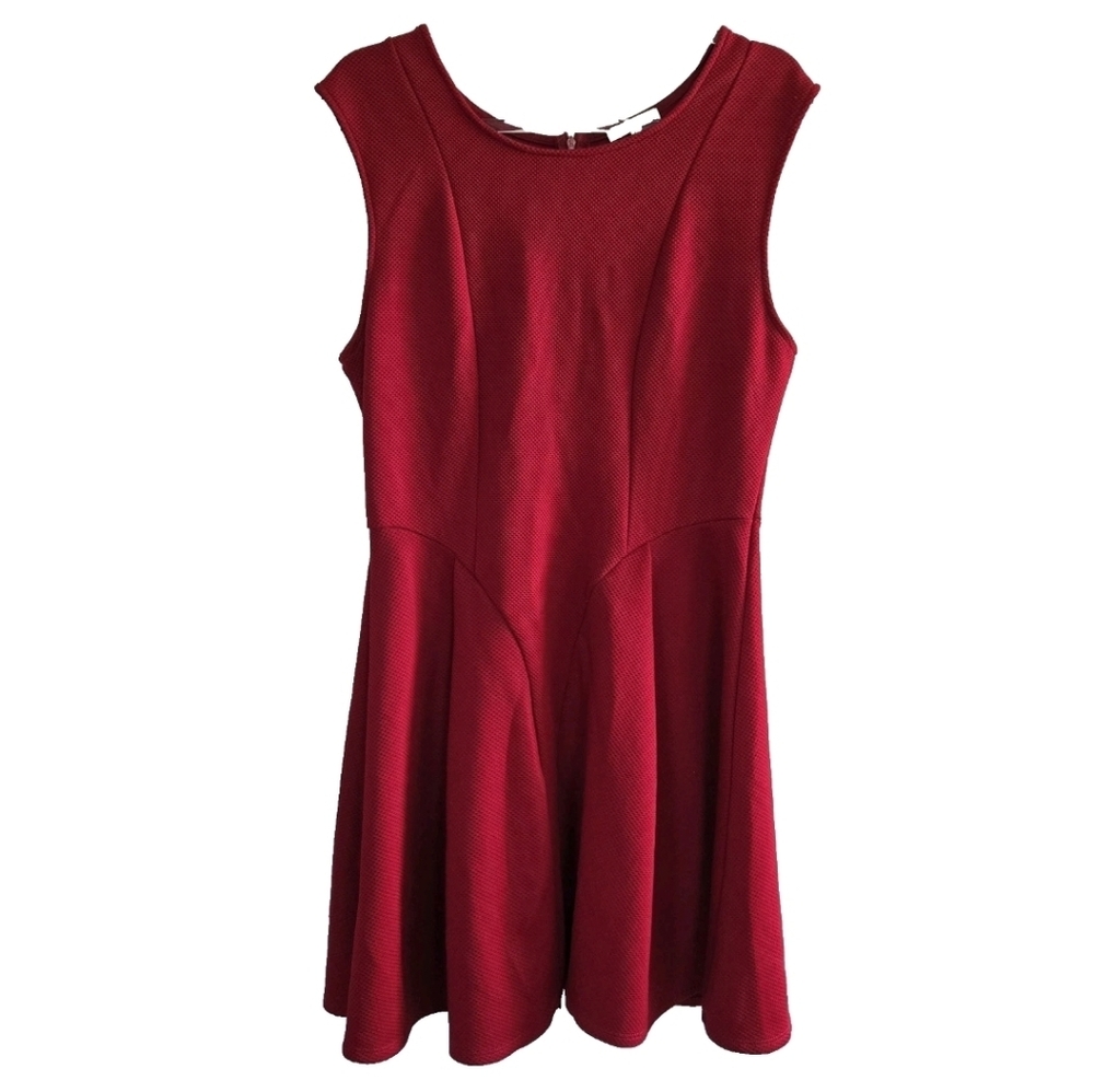 Y2K Charlotte Russe Cheerleader Dress Size XL Dark Red Sleeveless Academia